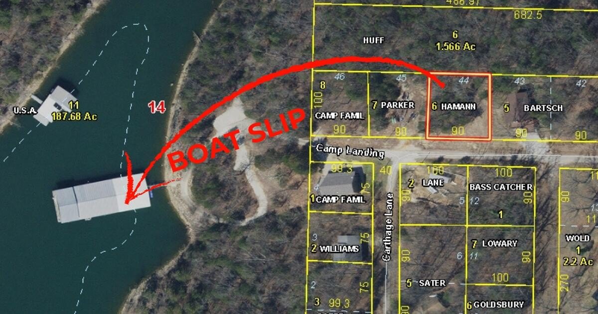 Land with Boat Slip Included