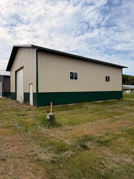 Storage Building with Overhead Door