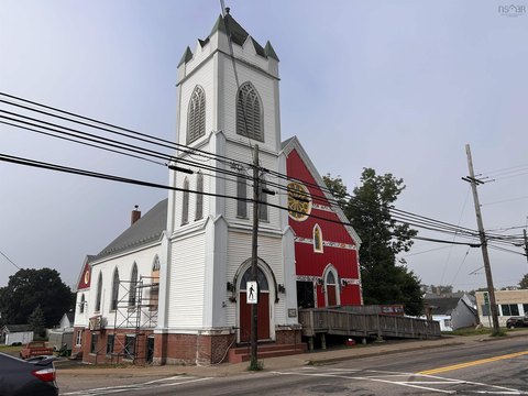 Mixed-Use Property with Stained Glass
