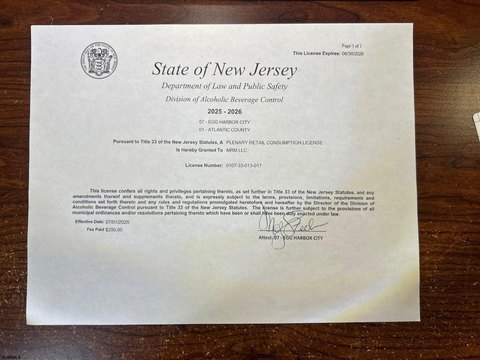 Liquor License in Egg Harbor