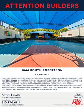 Beverly Hills Adjacent Vacant Land