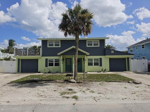 Concrete Block Duplex with Rooftop Deck