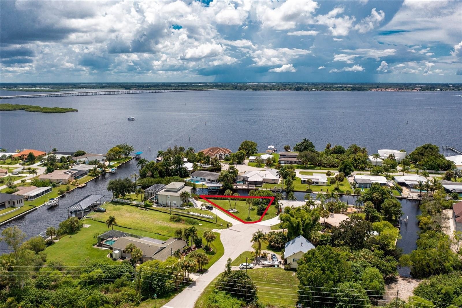 Oversized Canal Lot Near Gulf