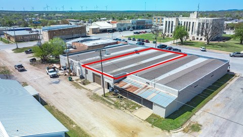 Warehouse Building with Storefront Windows
