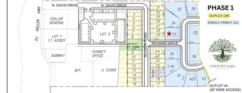 Residential Land in Century Oaks