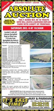169.7 Acres Cropland Farm Auction