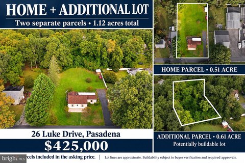 Land, PASADENA, MD