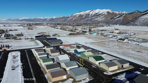 Modern Hangar Near Lighted Runway