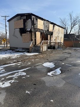 Fire-Damaged Two-Unit Building in Dolton