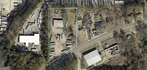 Truck Stop with Service Buildings