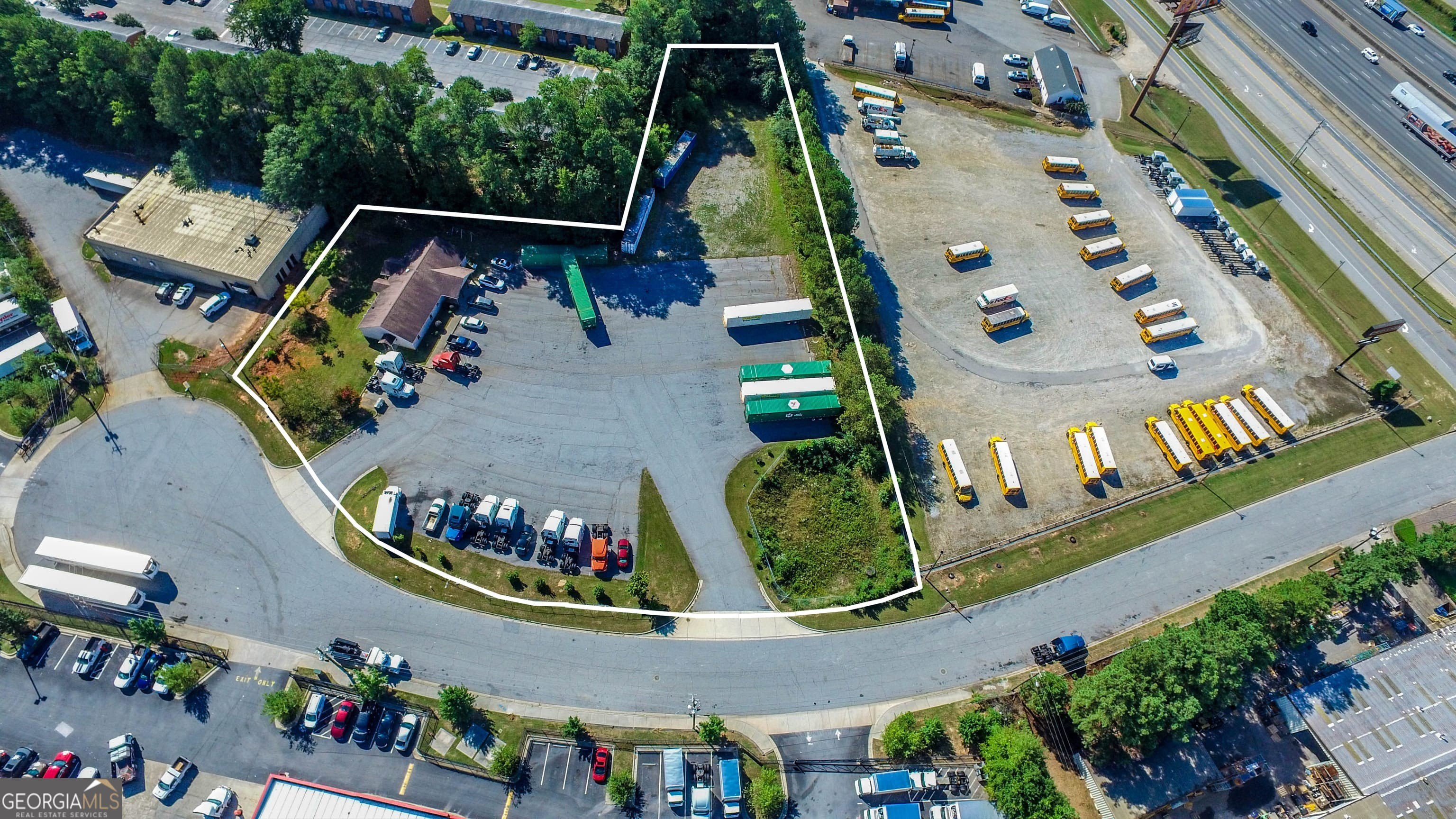 Trucking Lot with Office Building