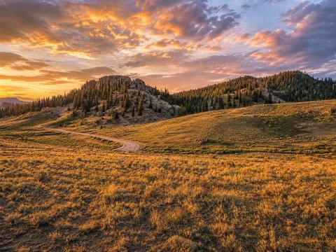 Land with Snowcap Views