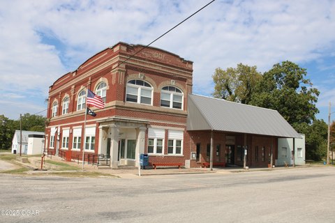 Historic Bank Building with Post