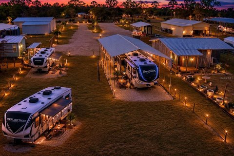Fenced RV Camper Lot
