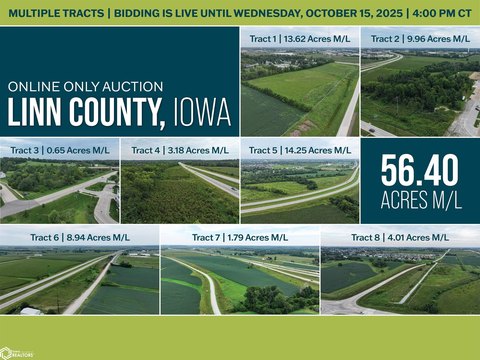 Land Tracts Near Cedar Rapids