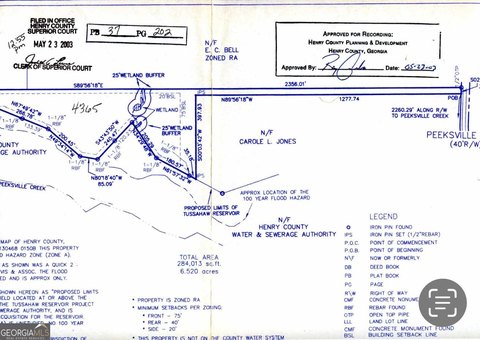 Residential Land Near Tussahaw Reservoir