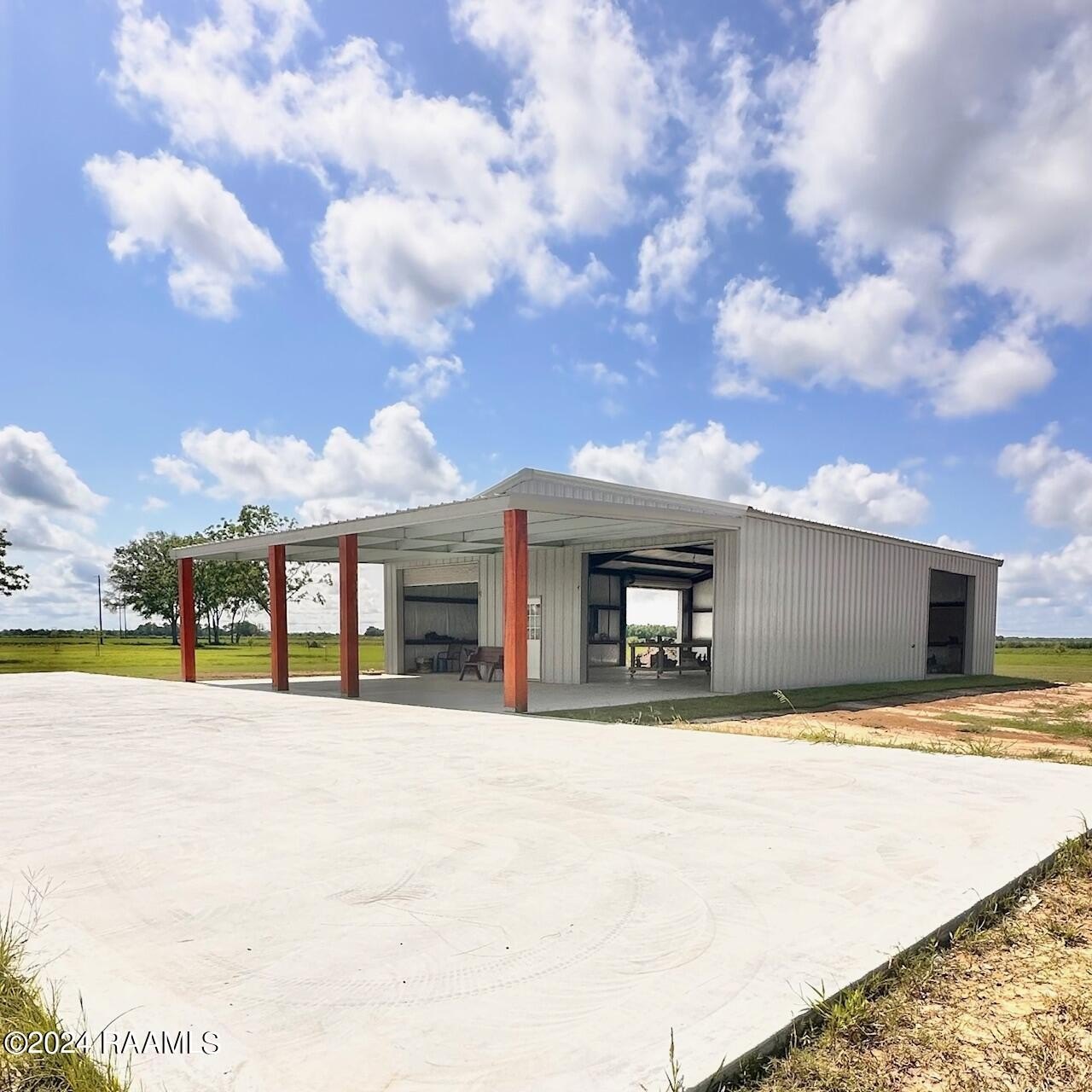 Land with New Metal Building