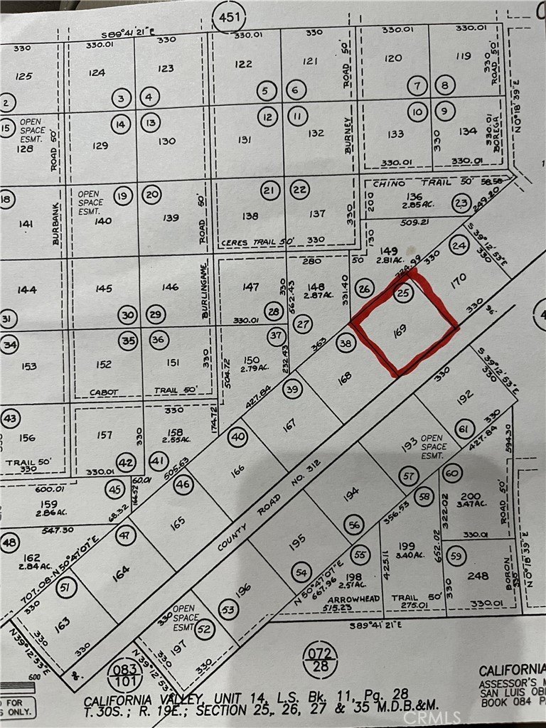 Santa Margarita Land For Sale