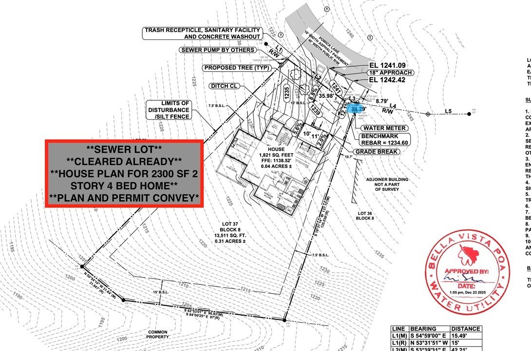 Bella Vista Sewer Lot
