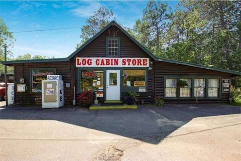 Vintage Log Cabin Storefront