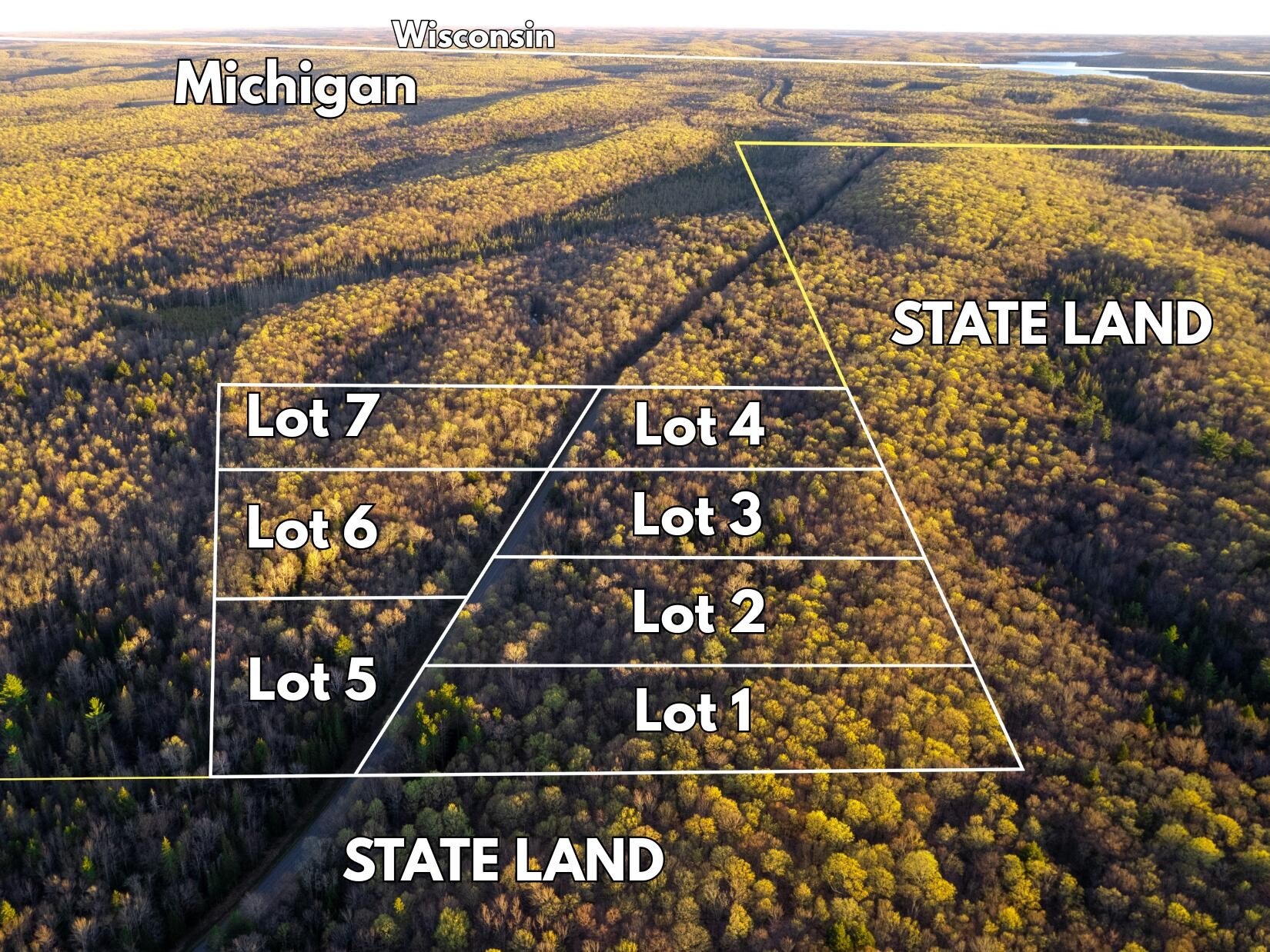 Picturesque Wooded Land Near Lakes