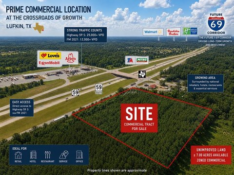 Commercial Land Tract with Highway Frontage