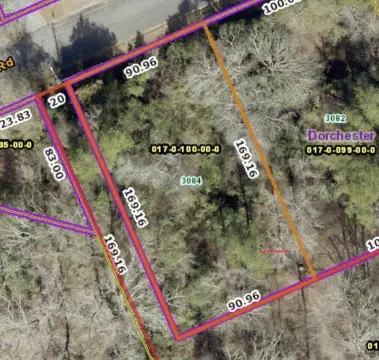 Wooded Lot in Dorchester Subdivision