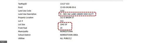 Norristown Land For Sale
