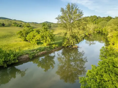 Riverfront Farmland with Barn