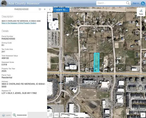 Land in High-Traffic Meridian Area