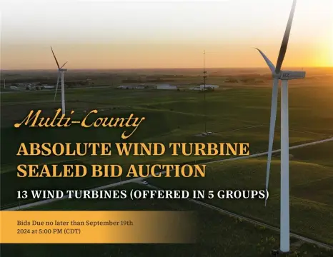 Alternative Energy Land with Wind Turbines