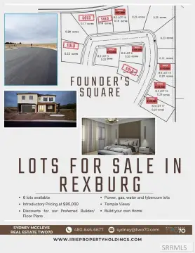 Land in Emerging Rexburg Community