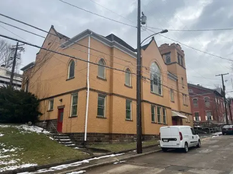 Church Building with Stained Glass