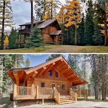 Two Log Homes on 10 Acres