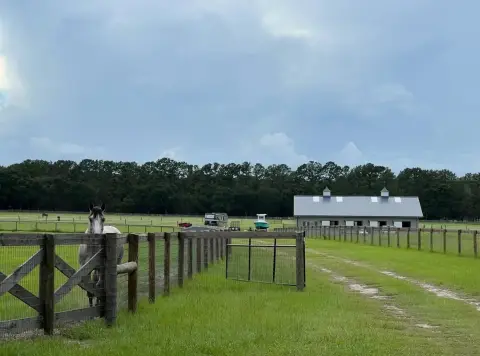 Equestrian Barn with 15-Acre Pasture