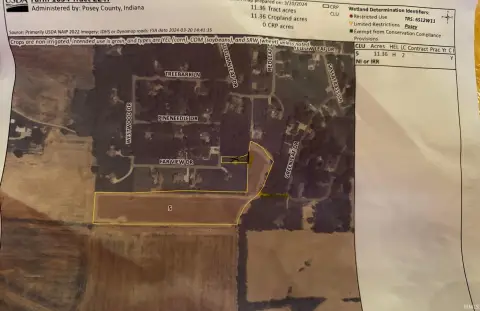 Tillable Land in Wadesville, Indiana