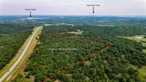 22 Acres with Tulsa Skyline Views
