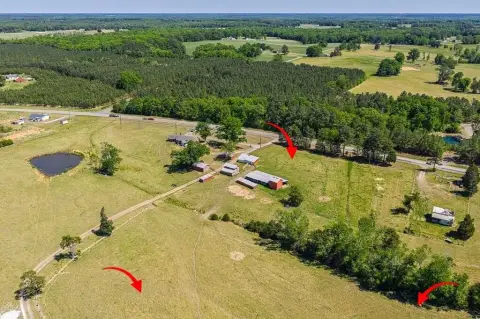 Fenced Farm with Barns