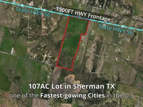 107 Acres Near Sherman City