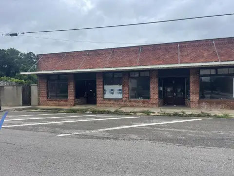 Corner Brick Storefront Building
