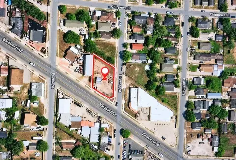 Fenced Commercial Corner Lot