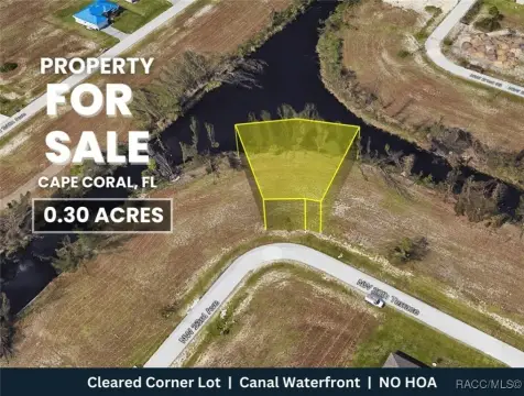 Waterfront Corner Lot in Cape Coral