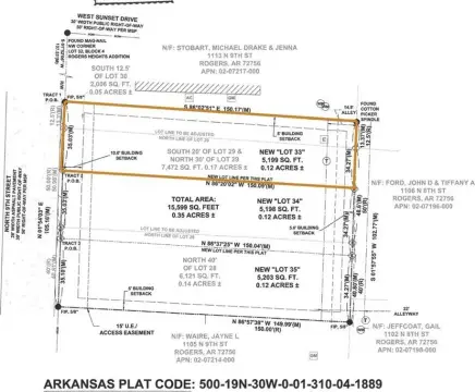 Cleared Lot in Rogers Neighborhood