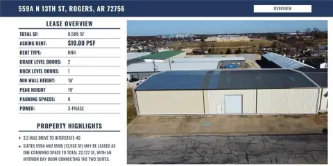 Rogers Warehouse Space Available