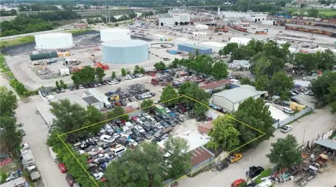 Industrial Yard Near Railroad