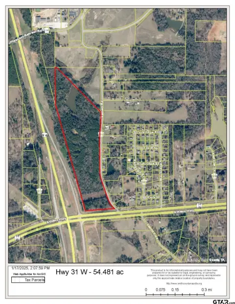 54.581 Acres in Tyler, TX