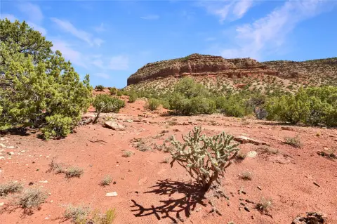 Land with Red-Rock Cliffs View