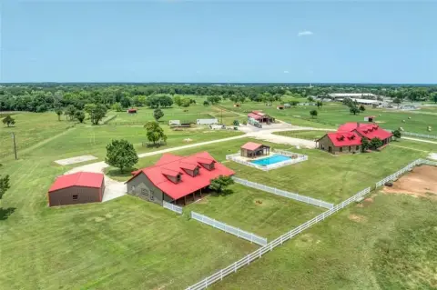 Texas Ranch with Red Roofs