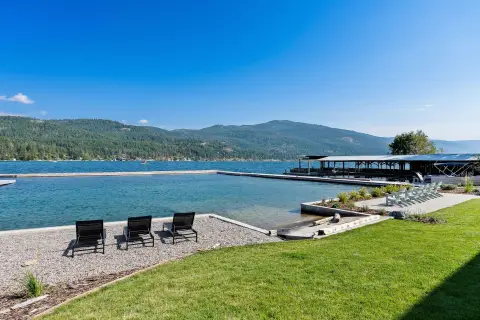 Land with Mountain and Lake Views