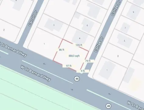 Oversized Lot Near New Orleans